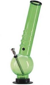Green Acrylic Bong With Fluorescent Effect